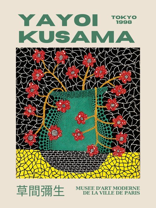 Yayoi Kusama Tokyo 1998 Exhibition Poster
