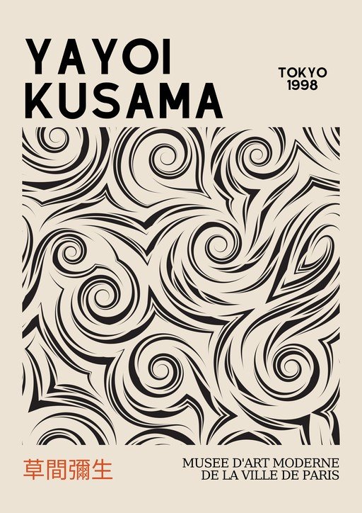 Yayoi Kusama Tokyo 1998 Exhibition Poster