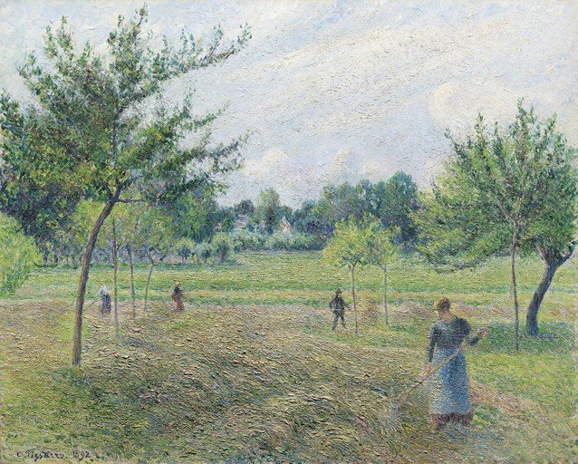Haymaking in a Field