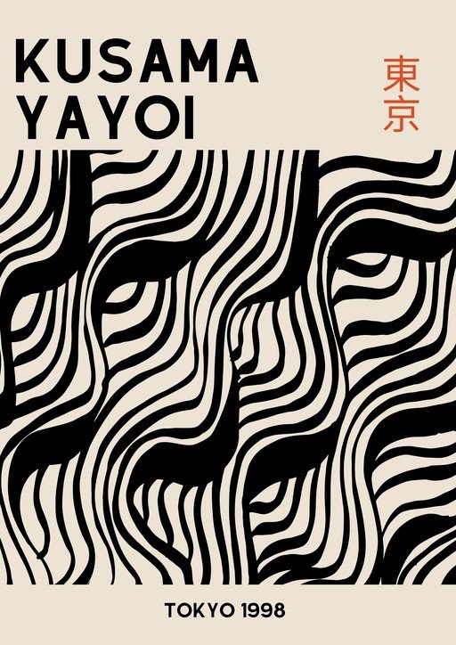Yayoi Kusama Tokyo 1998 Exhibition Poster