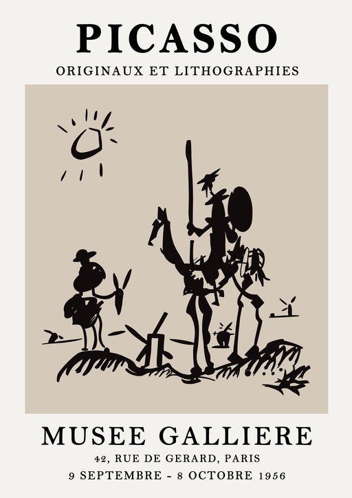 Picasso Lithographs Exhibition Poster