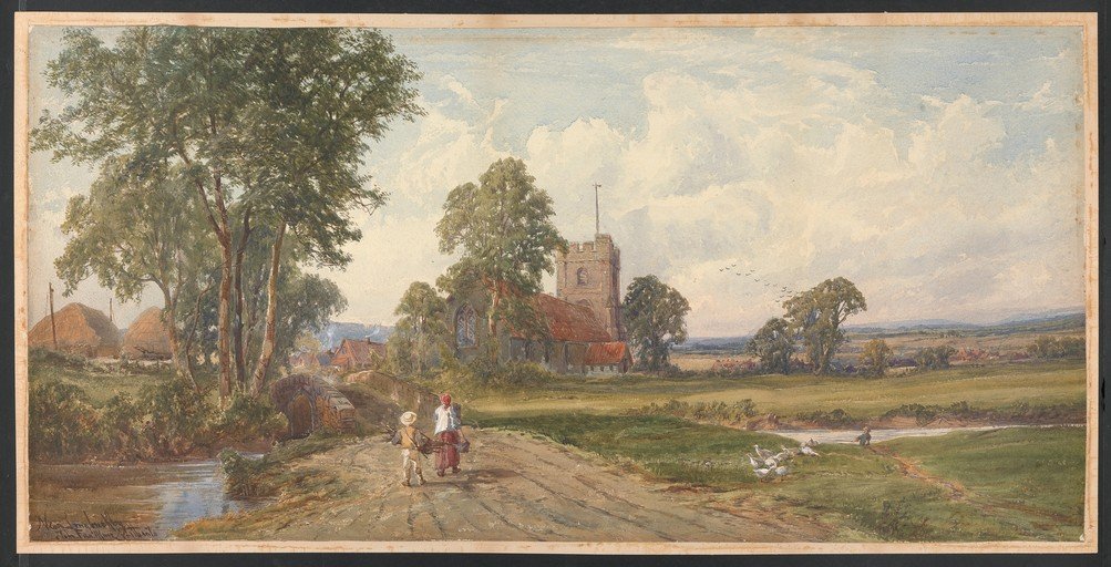 Pastoral Landscape with Church and Figures