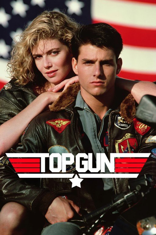 Top Gun Movie Poster with Tom Cruise and Kelly McGillis