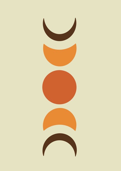 Boho Moon Phase Art