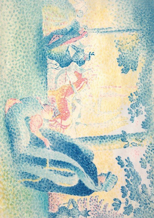 Impressionist Artwork of a Horse and Rider