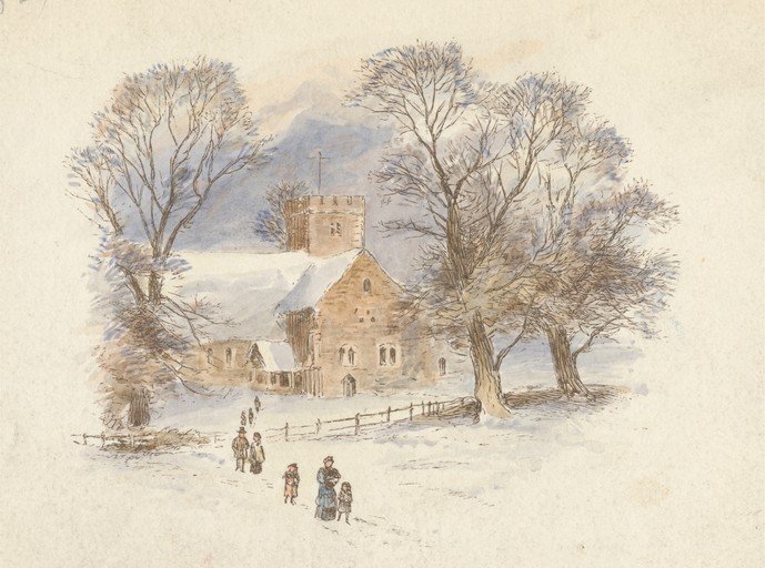 Winter Scene with Church and Figures