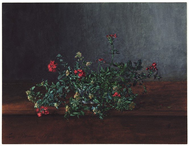 Still Life with Red and Yellow Flowers