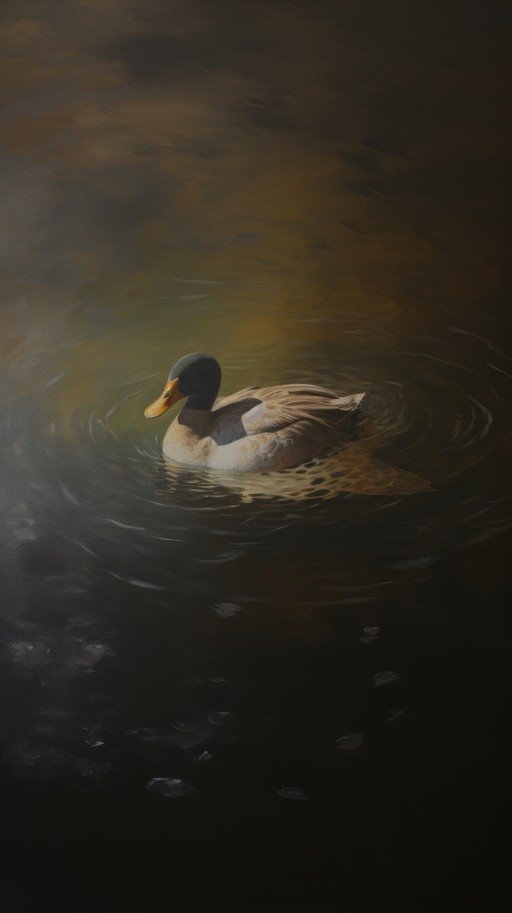Realistic Duck Swimming in Water