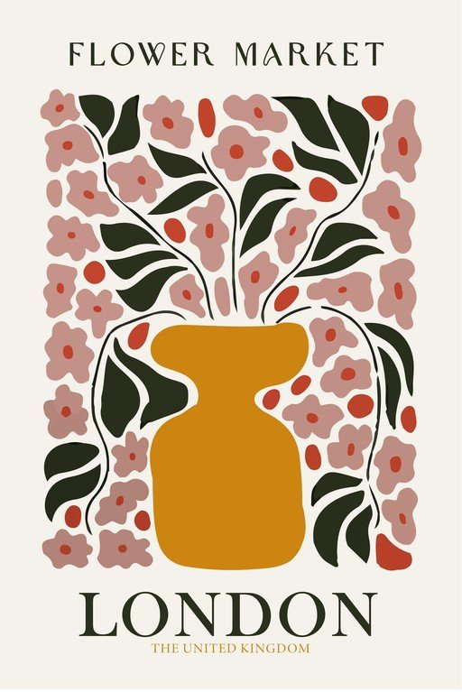 London Flower Market Poster