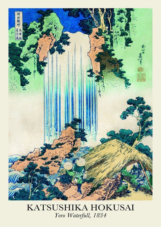Katsushika Hokusai's Yoro Waterfall