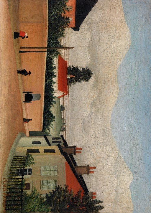 Parisian Street Scene with Figures and Buildings