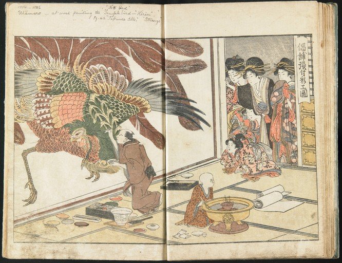 Utamaro's "No. 2 Bird" - Kirin Painting