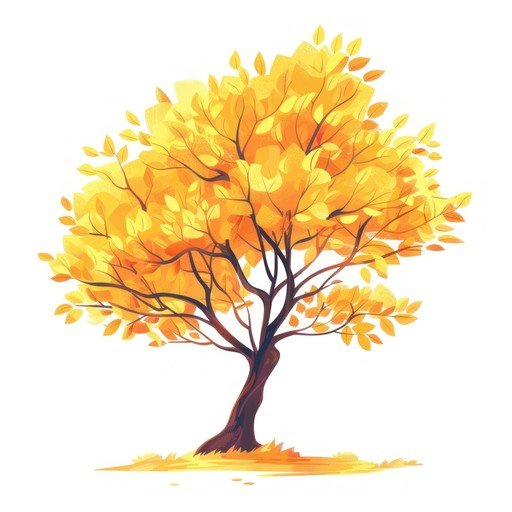 Vibrant Autumn Tree Illustration