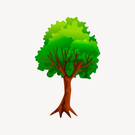 Vibrant Green Tree Illustration