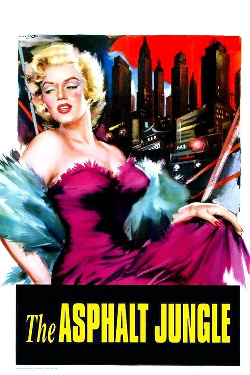 The Asphalt Jungle Movie Poster with Marilyn Monroe