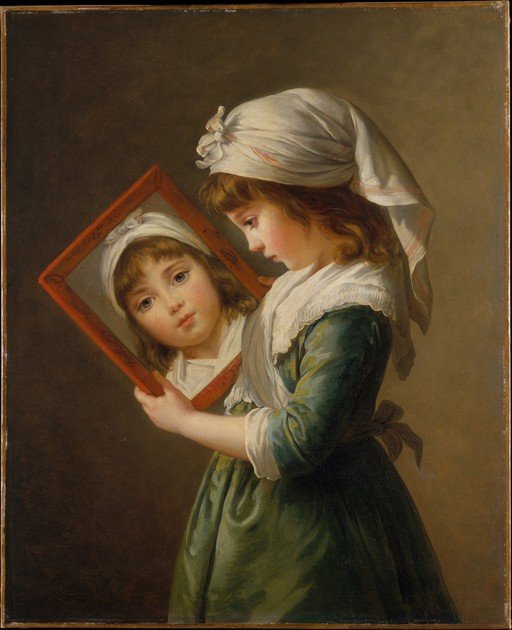 Girl Looking in a Mirror
