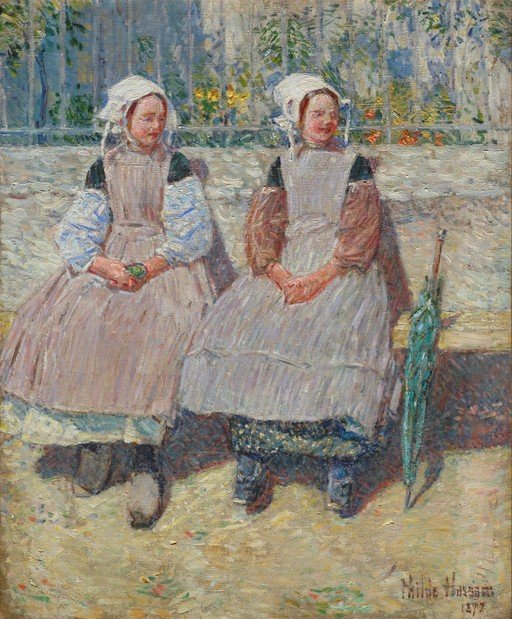 Two Young Girls in Traditional Dress