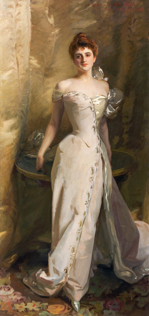 Portrait of a Woman in a White Gown