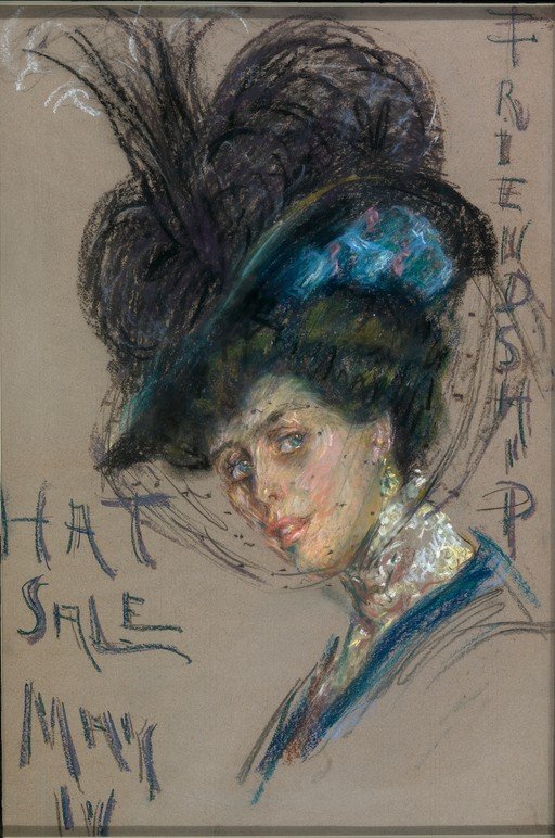 Portrait of a Woman in a Large Hat