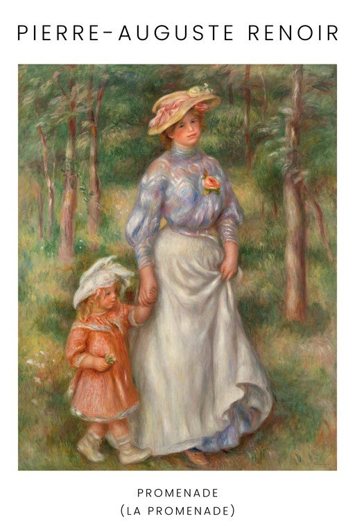 Renoir's Promenade: A Mother and Child in a Sunlit Garden