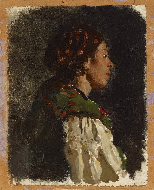 Portrait of a Woman in Traditional Attire