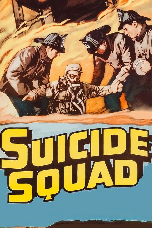 Suicide Squad Poster: Firefighters Rescue Gas Masked Figure