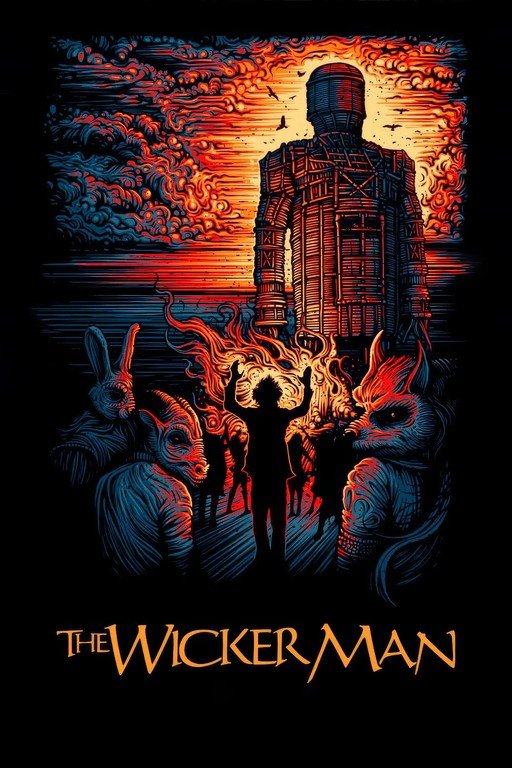 The Wicker Man: A Haunting Folk Horror Poster