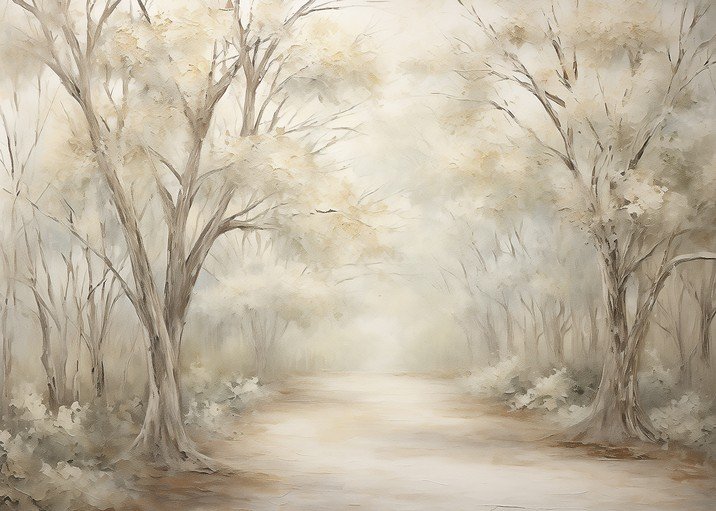 Serene Forest Path Painting