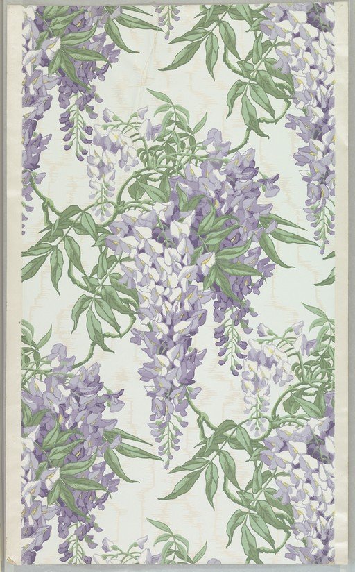 Wisteria Floral Wallpaper Pattern