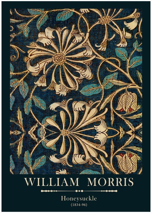 William Morris Honeysuckle Textile Design