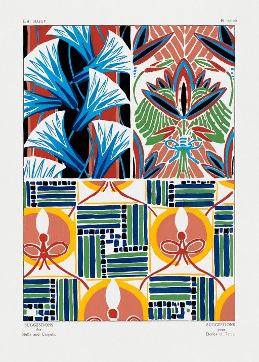 Art Deco Floral and Geometric Patterns by E. A. Seguy