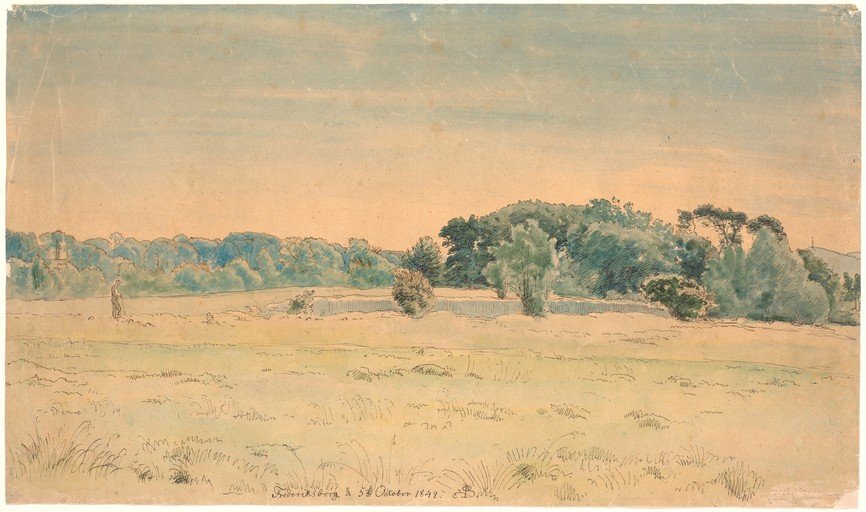 Watercolor Landscape of Fredericksburg, October 1842