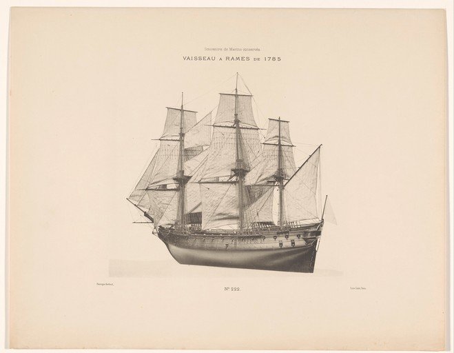 Vaisseau à Rames de 1785 Ship Illustration