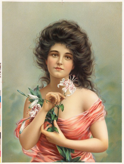 Victorian Woman with Lilies