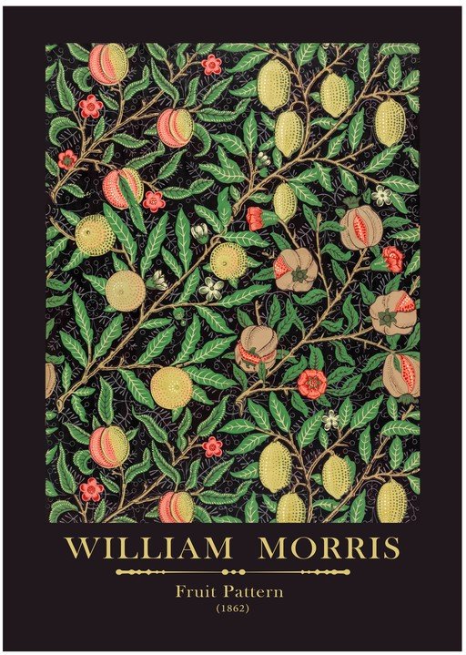 William Morris Fruit Pattern (1862) - Vintage Textile Design
