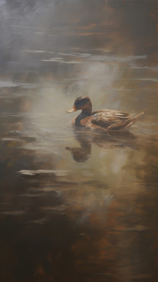 Serene Duck on Calm Water