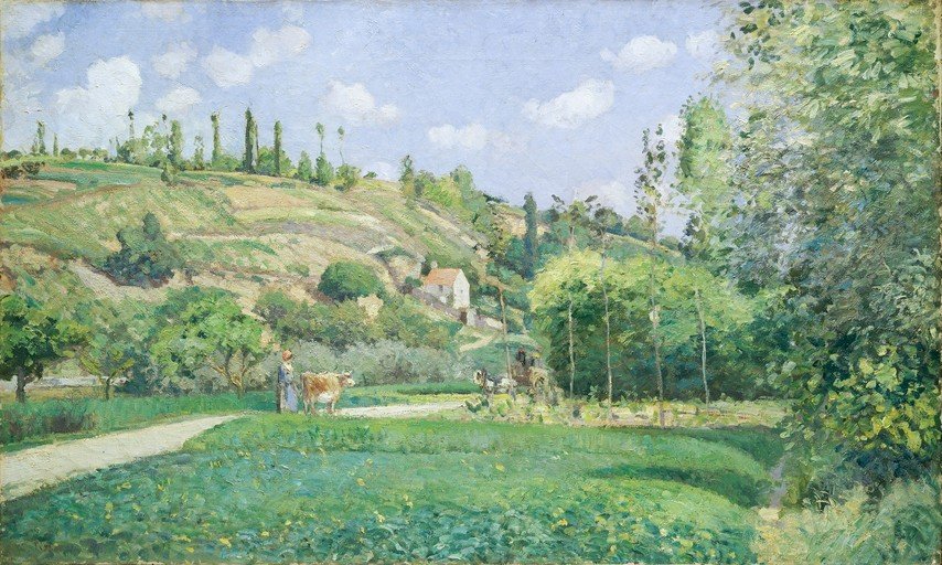 Pastoral Landscape with Cow and Cart