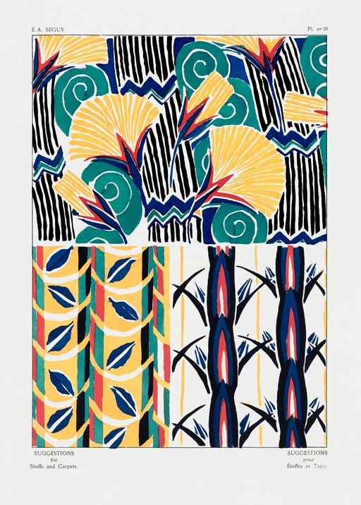 Art Deco Textile and Carpet Design Suggestions by E. A. Seguy