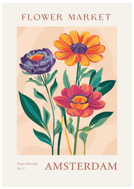 Flower Market Amsterdam Poster