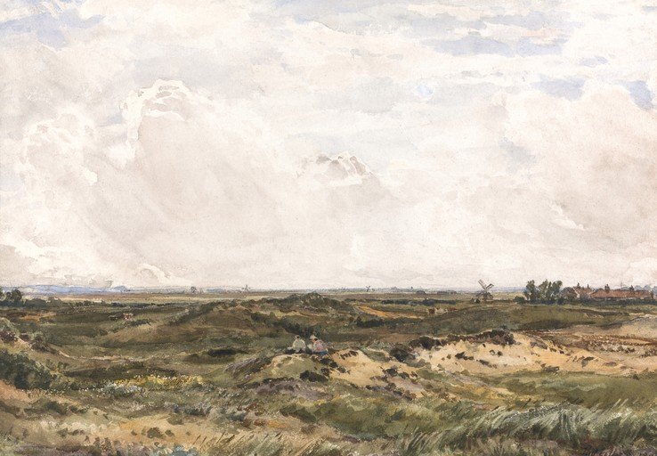 Pastoral Landscape with Windmills and Figures
