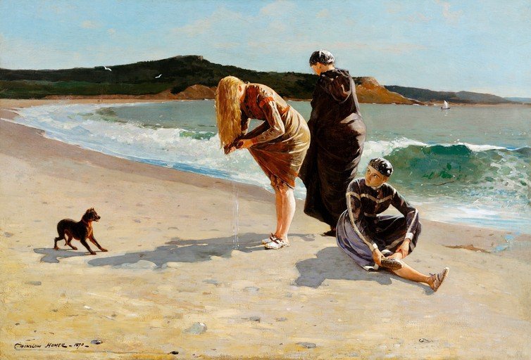Winslow Homer's 'The Seaside' Depicts a Serene Beach Scene