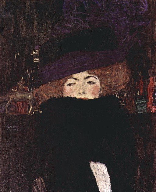 Portrait of a Woman in a Black Hat and Fur