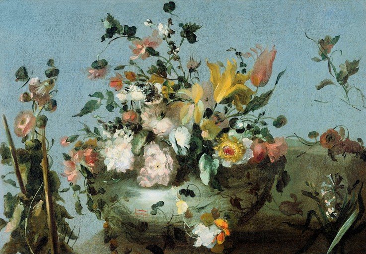 Baroque Still Life of a Lavish Flower Arrangement