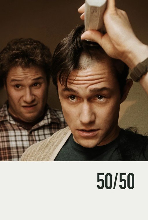 50/50 Movie Poster with Joseph Gordon-Levitt and Seth Rogen