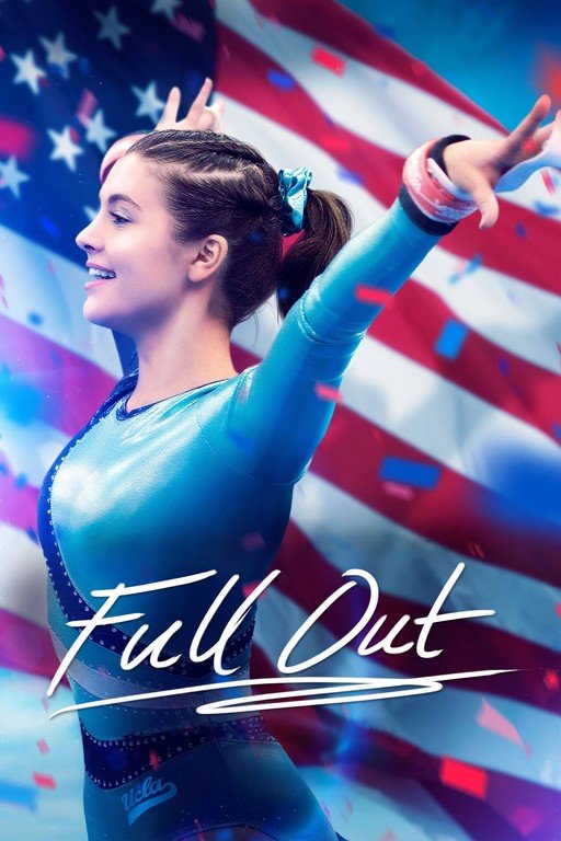 Gymnast Celebrates Victory with American Flag