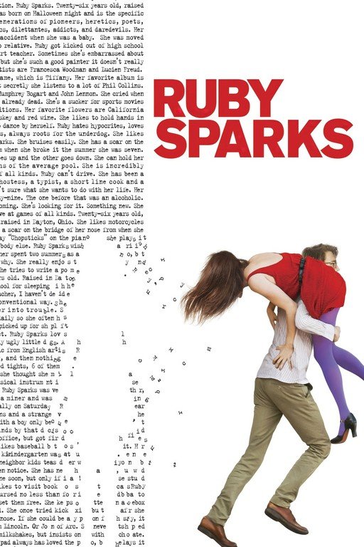 Ruby Sparks Movie Poster with Couple and Text