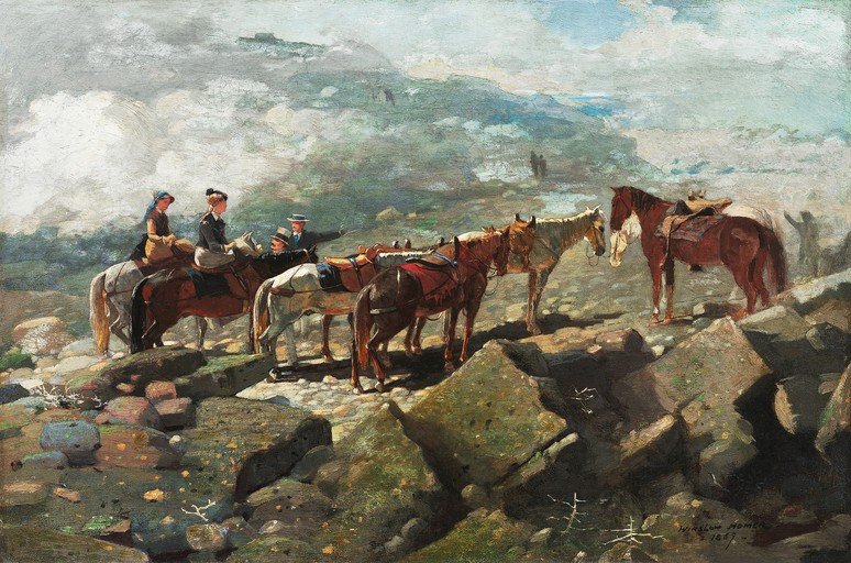 Mountain Ascent with Horses and Figures