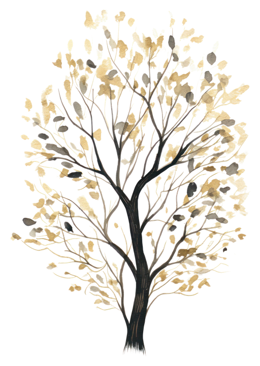 Autumn Tree Watercolor Art
