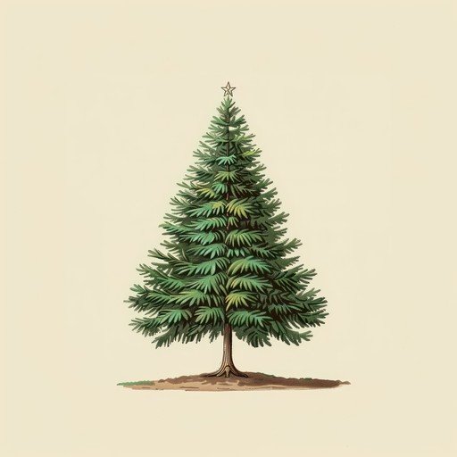 Illustration of a Decorated Christmas Tree