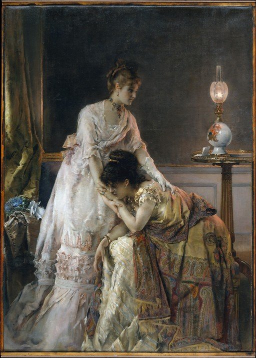 Consolation and Grief: A Tender Moment Between Two Women